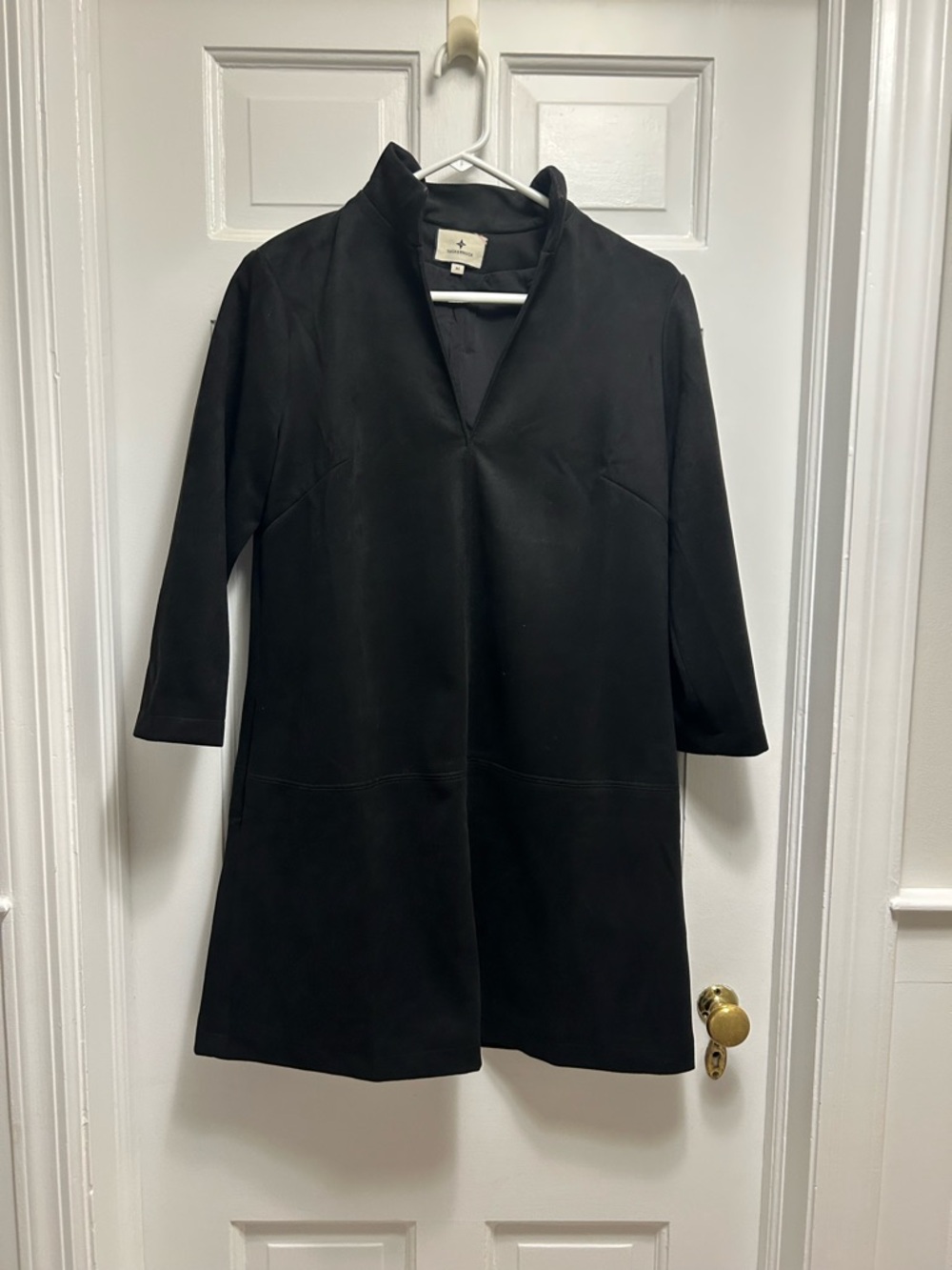 Tuckernuck Black A-Line V-Neck Dress